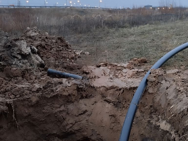 Капитальнай ремонт напорного канализационного коллектора от КНС КАЛТУ до камеры гашения.