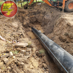 Бестраншейная прокладка труб ПНД D=560 мм, методом ГНБ